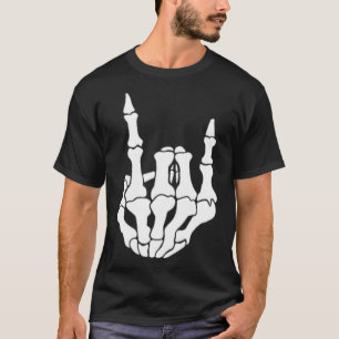 Rock Hand Skelet  Rocker Teken Halloween P T-shirt