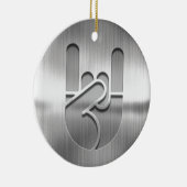 Rock Hand Steel Keramisch Ornament (Rechts)