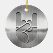 Rock Hand Steel Keramisch Ornament (Voorkant)