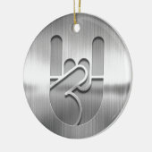 Rock Hand Steel Keramisch Ornament (Links)