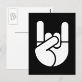 Rock Hand Stencil Briefkaart (Voorkant / Achterkant)