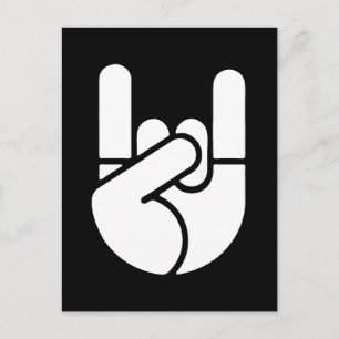Rock Hand Stencil Briefkaart