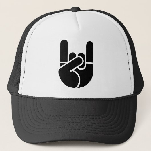 Rock Hand Stencil Trucker Pet (Voorkant)