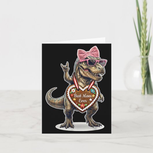 Rock Hand T Rex Beste Moeder Ooit Moederdag Dino M Kaart (Voorkant)