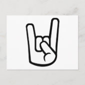 Rock Hand-teken Briefkaart (Voorkant)