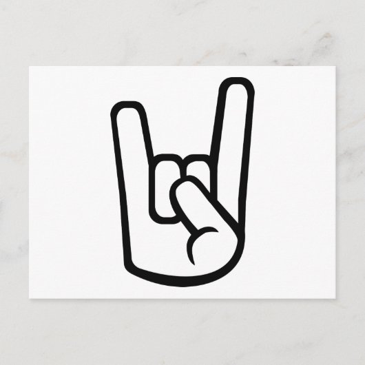 Rock Hand-teken Briefkaart (Voorkant)