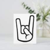 Rock Hand-teken Briefkaart (Staand voorkant)