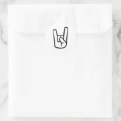 Rock Hand-teken Ronde Sticker (Tas)