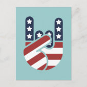 Rock Hand USA Briefkaart (Voorkant)