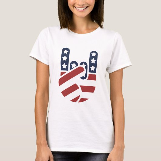 Rock Hand USA T-shirt (Voorkant)