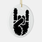 Rock Hand w/Distortion Keramisch Ornament (Rechts)