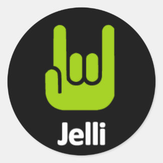 Rock Handen Sticker - Zwart