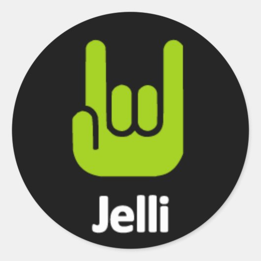 Rock Handen Sticker - Zwart (Voorkant)