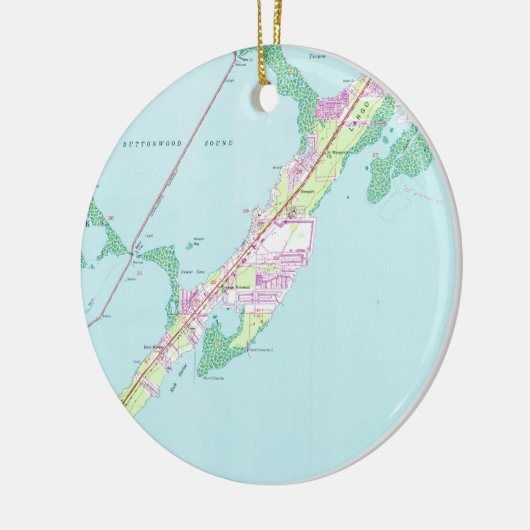  Rock Harbour Florida Map (1947) Keramisch Ornament (Links)