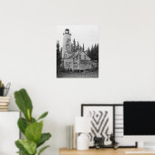 Rock Harbour Lighthouse Poster (Thuiskantoor)