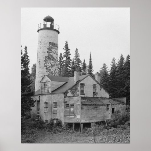 Rock Harbour Lighthouse Poster (Voorkant)
