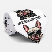 Rock hard, blijf luid stropdas (Opgerold)