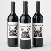 Rock hard, blijf luid wijn etiket (Flessen)