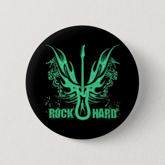 ROCK HARD RONDE BUTTON 5,7 CM (Voorkant)