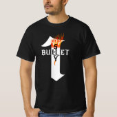 Rock Heavy Metal muzikant One Bullet Shy Flames T-shirt (Voorkant)