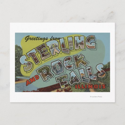 Rock-Herfsten - grote letterscènes Briefkaart (Voorkant)