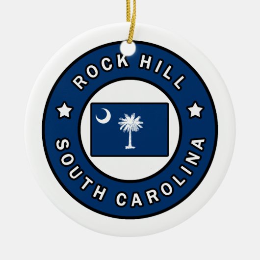 Rock Hill South Carolina Keramisch Ornament (Voorkant)