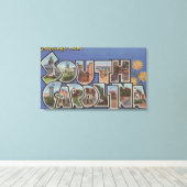 Rock Hill, South Carolina - Large Letter Scenes Canvas Afdruk (Insitu (Houten vloer))