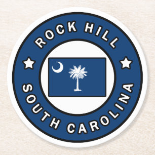 Rock Hill South Carolina Ronde Kartonnen Onderzetter