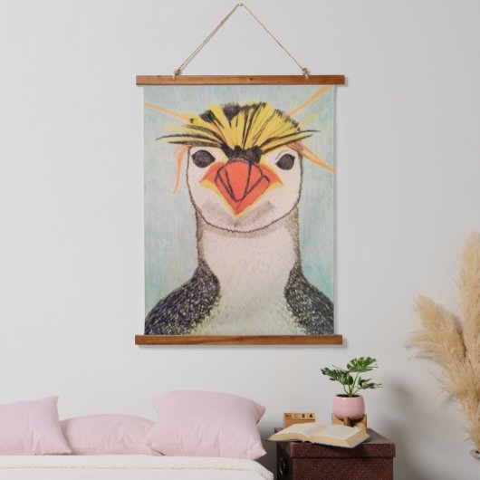 Rock Hopper Penguin Hangend Wandkleed (Slaapkamer)