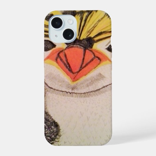 Rock Hopper Penguin iPhone 15 Hoesje (Achterkant)