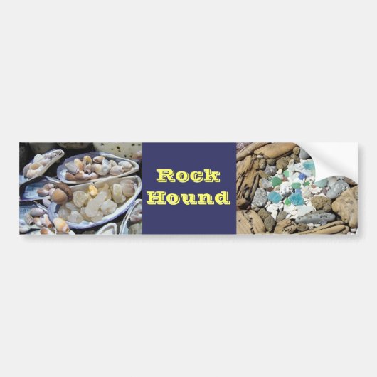 Rock Hound Bumpersticker Rocks Agates Fossils (Voorkant)