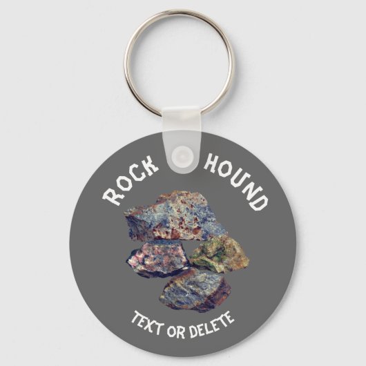 Rock Hound Collectors Personalized Sleutelhanger (Voorkant)
