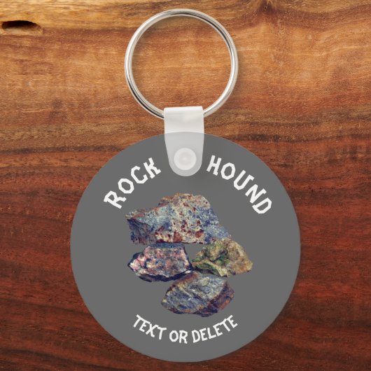 Rock Hound Collectors Personalized Sleutelhanger (Achterkant)