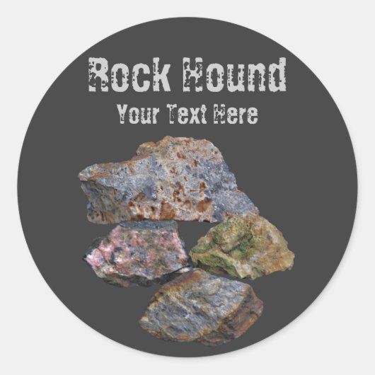 Rock Hound Mineral Collectors Funny Sticker (Voorkant)