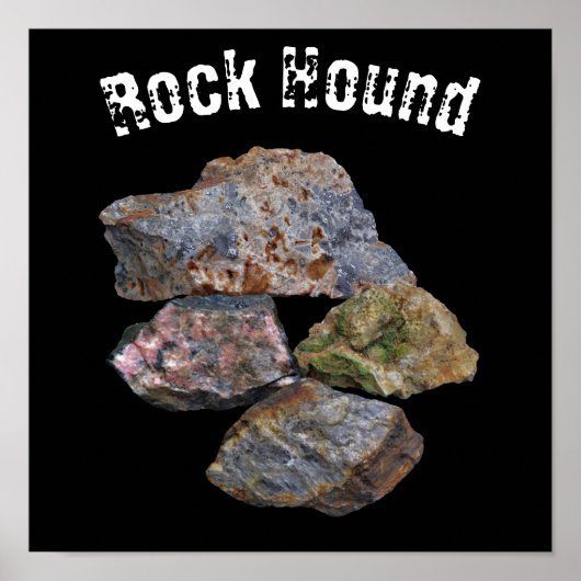 Rock Hound Minerale Collectors Grappig Poster (Voorkant)