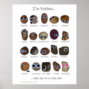 Rock Houndbewegingen, Rocks met Googly Eyes Poster