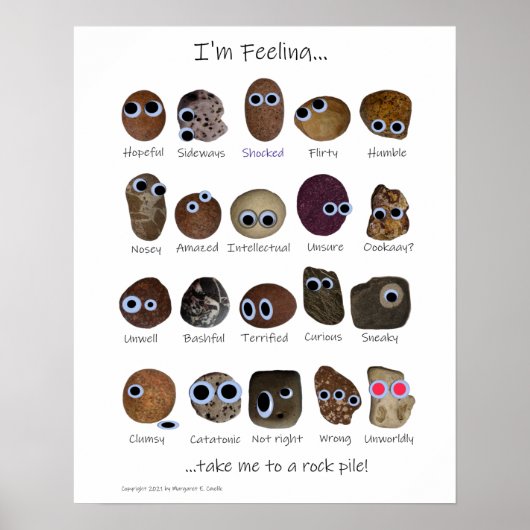 Rock Houndbewegingen, Rocks met Googly Eyes Poster (Voorkant)