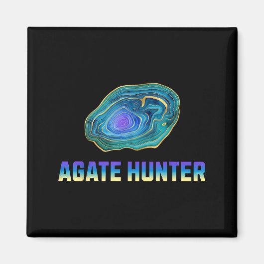 Rock Hunting Rock Collector Agate Geology Agate Hu Magneet (Voorkant)