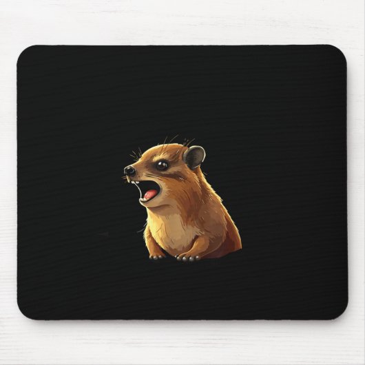 Rock Hyrax Awawa Ew Mensen Grappige Groundhog Ster Muismat (Voorkant)