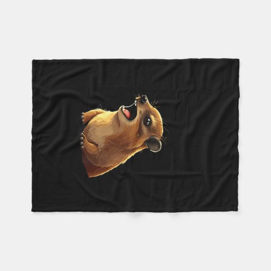 Rock Hyrax Awawa Ew People Funny Groundhog Die  Fleece Deken (Voorkant (Horizontaal))