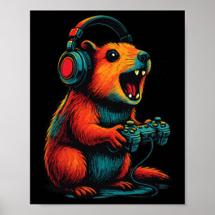 Rock Hyrax Gamer Awawa Videogames Grappig Poster