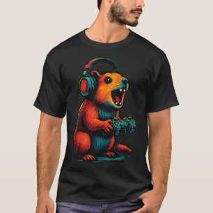 Rock Hyrax Gamer Awawa Videogames Grappig T-shirt
