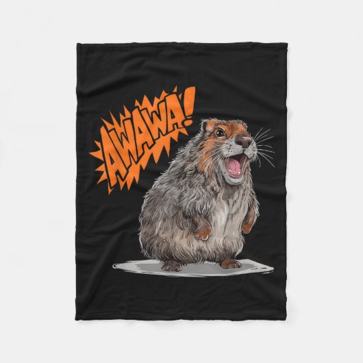 Rock Hyrax Lover Awawa Funny Groundhog Die Animal  Fleece Deken (Voorkant)