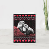 Rock Hyrax Valentine's Day Ugly Sweater Style  Kaart (Voorkant)