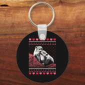 Rock Hyrax Valentine's Day Ugly Sweater Style  Sleutelhanger (Voorkant)