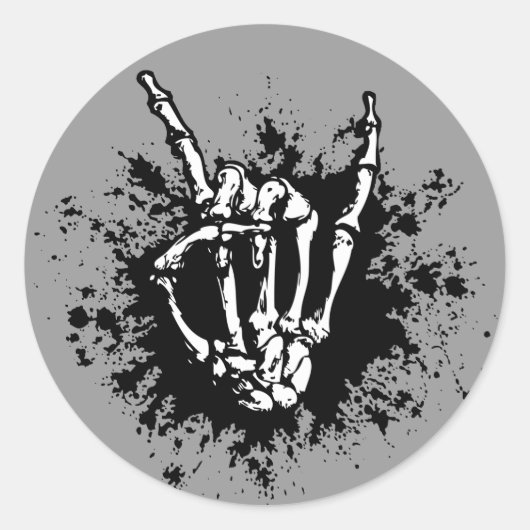 Rock in Bone Ronde Sticker (Voorkant)