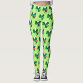Rock Irish Vibes: Shamrock in Ierse vlag kleuren Leggings (Voorkant)