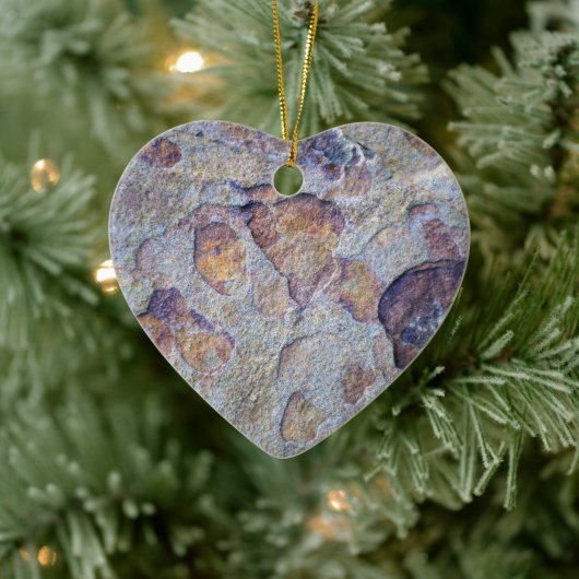 Rock Iron Ore Stone Keramisch Ornament (Boom)