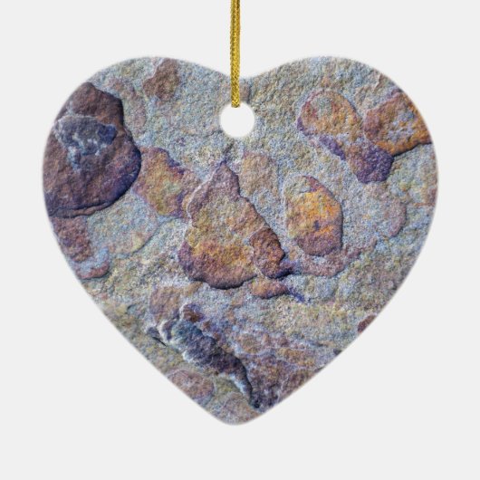 Rock Iron Ore Stone Keramisch Ornament (Achterkant)