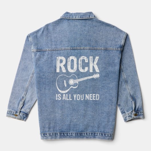 Rock is alles wat je nodig hebt. denim jacket (Achterkant)